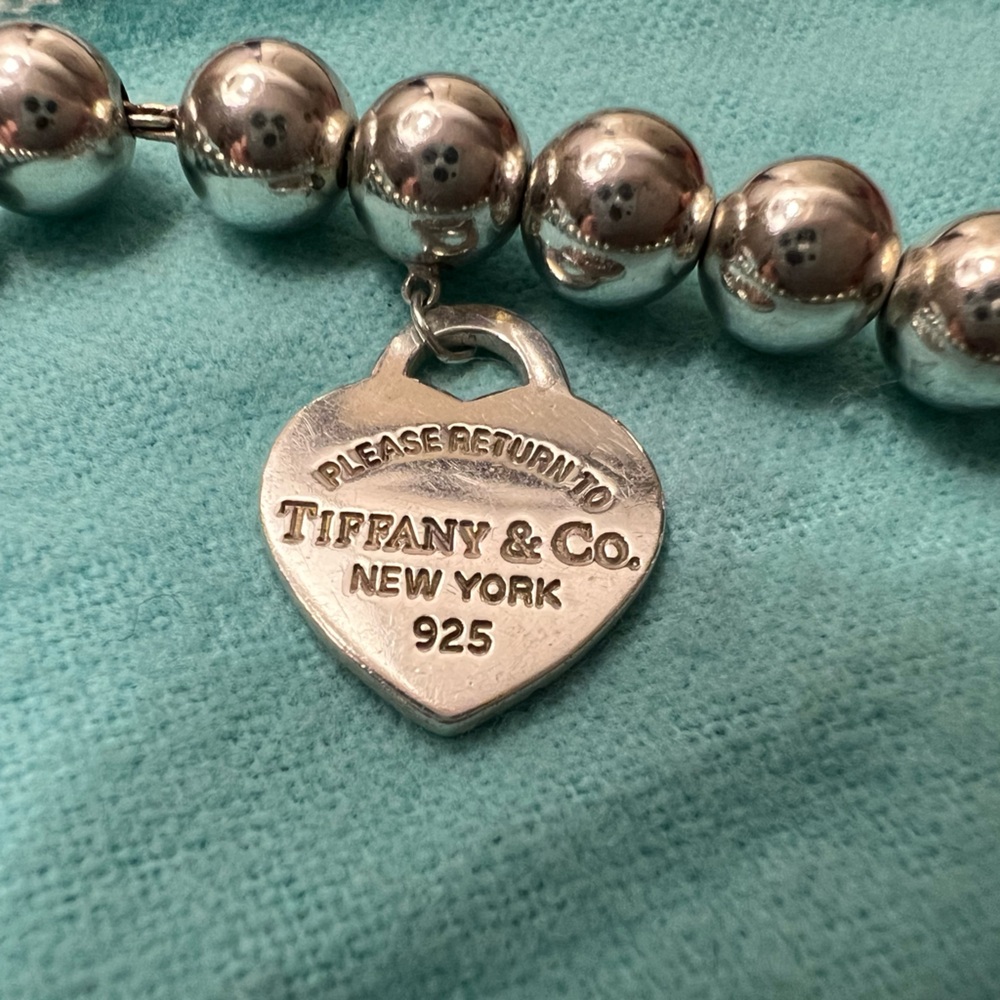 Tiffany & Co Return to Tiffany Heart Tag Bead Bracelet in Silver